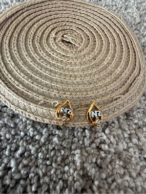 Vintage Nina Ricci Triple Gold-Plated Clip-On Earrings